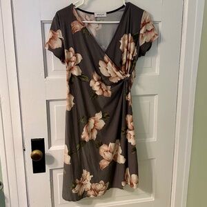 Gilli wrap-style floral dress